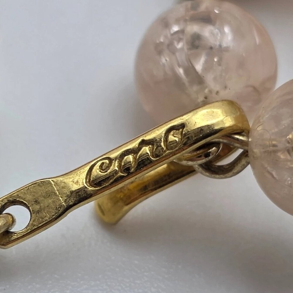 Vintage Coro Pink Lucite Bead Necklace Multi Strand Graduated AB Disco Ball 17 I - Picture 9 of 10